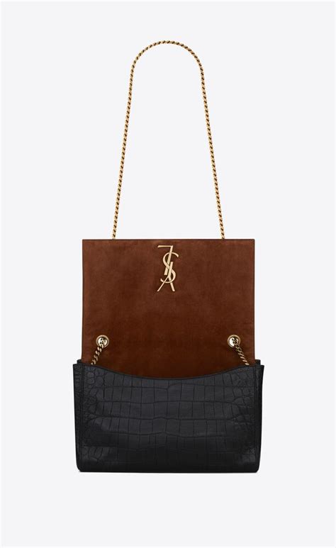 ysl croc-embossed bag|YSL kate reversible bag.